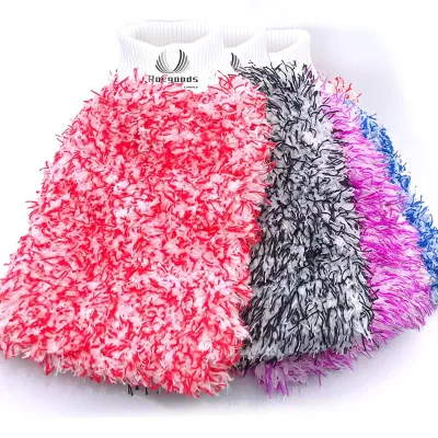 Custom Super Soft Long High Pile Microfiber Wash Mitt Detailing Car Cleaning Window Microfibre Wheel Microfiber Car Wash Glove