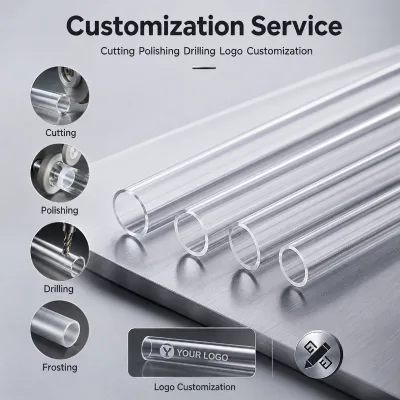 Factory Direct Borosilicate Glass Tube Custom Length Transparent Pipe for Industrial Sight Gauge Component Supply