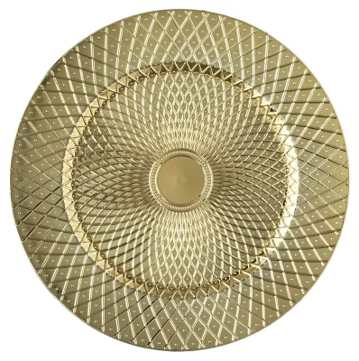 Luxury European Creative Disposable PP Charger Plate for Home Western Food Wedding Use Eco-Friendly Texture