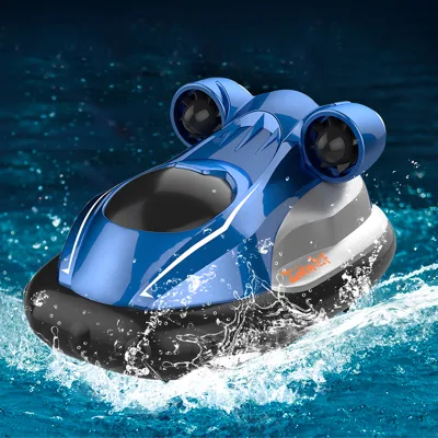 2.4Ghz Remote Control Hovercraft With Light Mini Rc Boat Speedboat Toy Rc Hovercraft for Adult and Kids Water Pool Toy