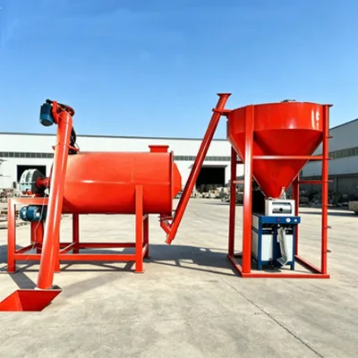 Industrial Automatic Dry Mortar Plant 5-8tph CE ISO Horizontal Mixer with Gearbox Packing Line for Real Estate Projects