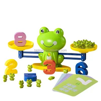 Beijingqi OEM Green Frog Scale Math Toy Customizable Plastic Desktop Learning Toy for Children for Numbers Practice