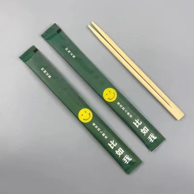 2025 Factory Direct Customizable Disposable Twin Bamboo Chopsticks for Parties with Personalized Paper Packaging and Logo