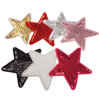 Sequin Star Iron on Patches Shiny Stars Patches Embroidery Sequin Patches for Clothes Hats Backpacks