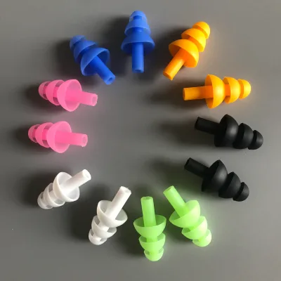 Wholesale Protection Waterproof Soundproof Ear Plugs Anti-Noise Silicone Earplugs