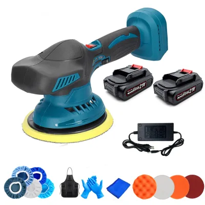 21V Lithium Battery Polishing and Waxing Machine, Wireless Portable Car Polishing and Grinding Adjustable Handheld Polisher