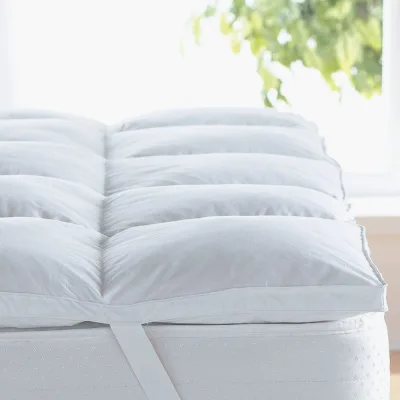 Hotel Soft Luxury 60 40 White Duck Down Mattress Topper 2.5 Gusset Mattress Topper with Fitted