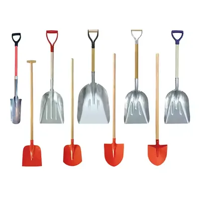 Industrial Grade Winter Snowshovel Aluminium and Plastic Snow Shovel with Light