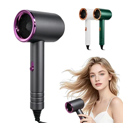 Anti Frizz Smooth Hooded Hair Dryer 2+1 Heat Hair Friendly Mini Blow Dryer Overheat Protection Professional Salon Hair Dryer