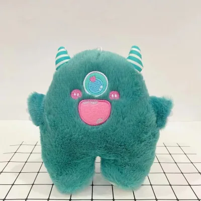 Cute Green One-Eyed Monster Plush Toy Doll Big-Eyed Soft Doll for Stress Relief Embroidered Pig Birthday Gift PP Cotton Boxes