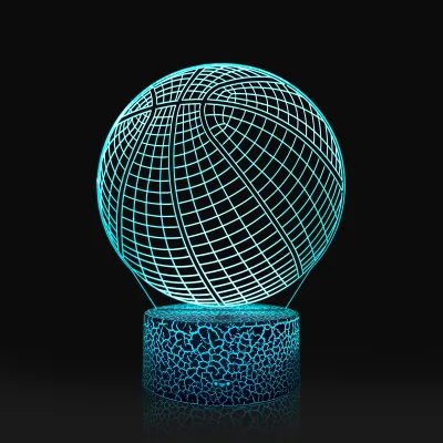 Anime 3D LED Night Light Modern Style 3D Illusion Lamp Crack Base ABS Material Mini Sizes Room Decor Kids Gift AAA Battery