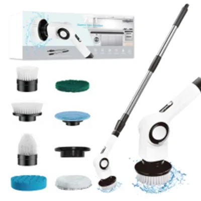 New Wireless Spinning Electric Cleaning Brush Replaceable Brush Heads For Cleaning Bathroom Kitchen Floor