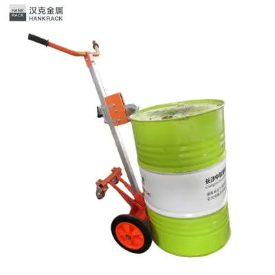 Hot Selling Enclosed Stainless Steel Oil Drum Trolley Hand Push Forklift Truck Tool OEM Customized Shopping