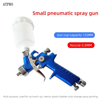 Blue 0.8 Nozzle Mini Car Repair Paint Spray Gun High Atomization Upper Pot with Gravity Feed OEM Customizable