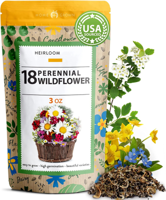 Wildflower 18-Variety Modern Style Outdoor Perennial 3OZ Modern Style Outdoor