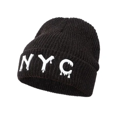 2025 Unisex Winter Warm Oversize Knitted Beanie Custom Logo Windproof Washed Bulk Cuffed Beanie for Outdoor Sports Travel Bows