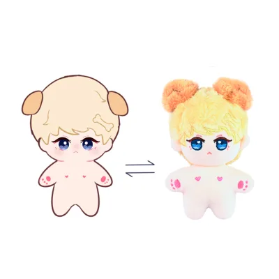 Create Your Own Plush Doll 20cm 10cm Doll Keychain Can Be Changed Cotton Naked Body Plushie Doll Handmade