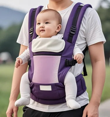 Ergonomic Lightweight AirMesh Baby Carrier Comfortable Hood & Front & Back Hip Seat for 0-36 Months
