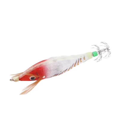 Fishing Squid Jigs Bait Squid Jig Hook Hard Fishing Lure with Luminous Effect for Ocean Boat River Pond FishingRed Head White St