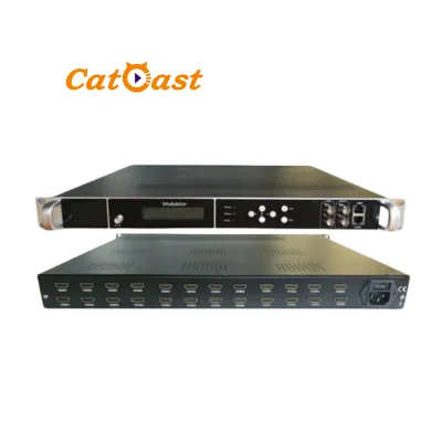 Digital TV Broadcasting 1080p Full HD Modulator 24 Channels HD to RF DVB-T2 H.264 encoder modulator