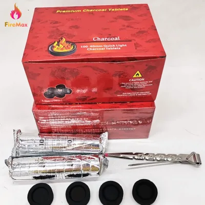 Fruit Wood Quick Burning Charcoal Incense Charcoal Combustion Ignition Carbon Hookah Carbon Sheet 22mm-60mm Hookah Charcoal