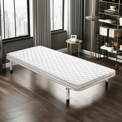 Cadre De Lit Pliable En Bois Renforcé, Support Solide, Installation Simple En Fer Bois