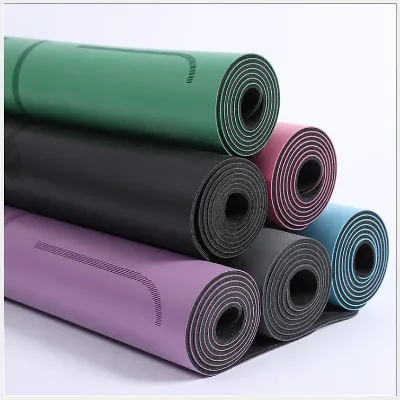 2025 New Certified Logo Custom Print Fitness Exercise Yoga Block Folding Natural Rubber Frosted Pu Yoga Mat
