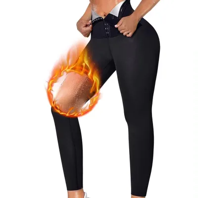 Women Sauna Sweat Pants High Quality Lose Weight Polyester+Neoprene+Nylon Tummy Control Shaper Corset Waist Trainer Leggings