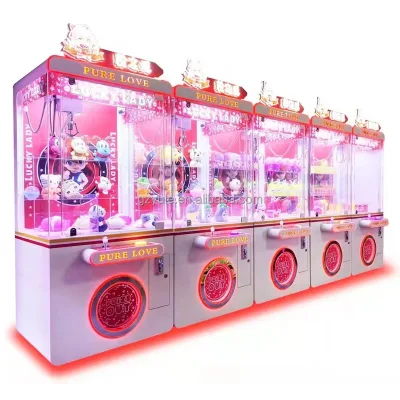 4 Way Claw Machine Mini Claw Machine pink Claw Machine with Card Reader for Sale