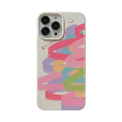 Transparent Clear DIY Cartoon Design Waterproof Shockproof TPU Material Wireless Charging Compatible Mobile Phone Case