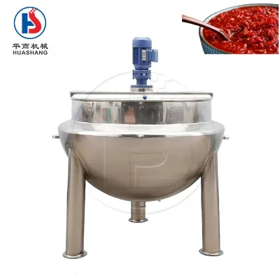 Huashang Custom Electric/Gas/Steam Heating Cooking Jam Bone Soup Preserved Fruit Braised Food Double Jacketed Kettle