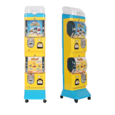 China Factory New Model Mini Plastic 2 Double Layers Toys Vending Machine Capsule Dispenser