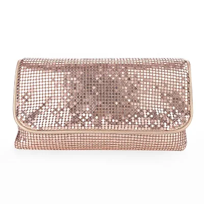 Shiny Luxury Customized Medium Size Women Mesh Clutch Bag