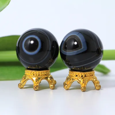 Wholesale Bulk Black Sardonyx Sphere Healing Meditation Spiritual Products Crystals Ball for Fengshui Ornaments