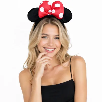 Wholesale Carton Headband Classic Ear with Bow 100% Polyester Eco-Friendly for Dress up Games Gift