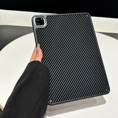 For ipad Pro 11 Protective Case Anti-bending Air 4 5 Carbon Fiber Texture 11 Inch Silicone Mini 6 7 Anti-fall Tablet Case