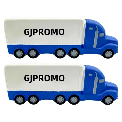 Wholesale Semi Trailer Truck Stress Ball Soft PU Foam Squeeze Toy for Freight Company Giveaways
