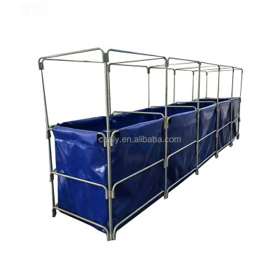 Easy Installation PVC Fish Farming Tank with Stainless Frame for Shrimp and Catfish Farming