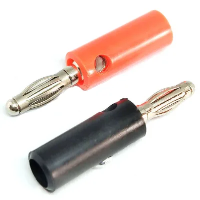 4MM Lantern head banana Test plug Lantern type four page banana plug Pointed connector Red black lantern head test connector