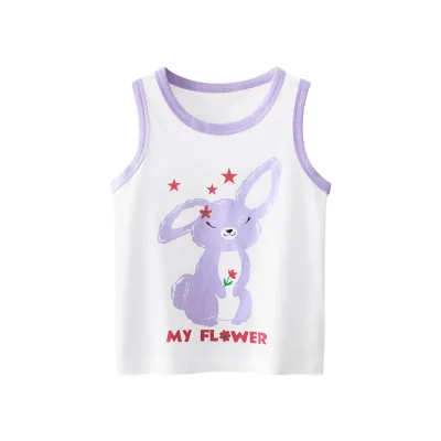 Summer New Girls Vest Sleeveless Tops Baby Clothing 100% Cotton Children'S Vest Tops