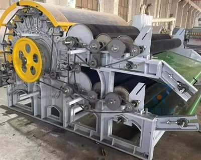 HR2000 Automatic Single Cylinder Double Nozzle Cotton Wool Carding Machine with High Quality GERON Card Clothing