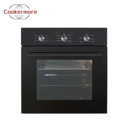 Modern Black Home Kitchen Appliance Build in Oven 3-Knob Mechanical Timer Temperature Function Control Built-in Oven