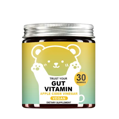 Vegan Apple Cider Vinegar Gummies 30 Count Multivitamin Gut Health & Digestive Balance Plant-Based Fruity Flavor Daily Wellness
