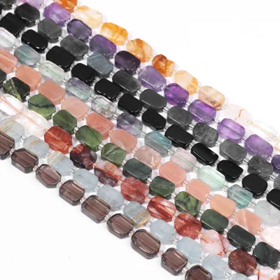 Gemstone square Spacer Beads square Gemstone Beads Calcite Lemon Crystal Stone Beads
