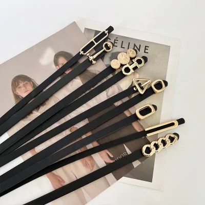 2023 Designer Custom Genuine Leather Belts for Women Ladies Garment Coat Dress Travel Accessories