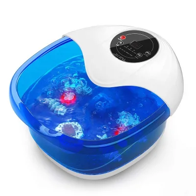 ETL Mimir Wholesale Heat Bubbles Vibration Foot Bath Massager Pedicure Stone 3L Capacity IPX4 Waterproof Far Infrared 4 Massage