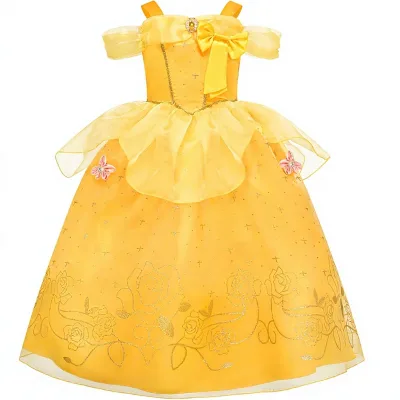 Halloween Party Carnival Girls Children Princess Echo Cosplay Costume for Birthday Party with Dress and Accessories