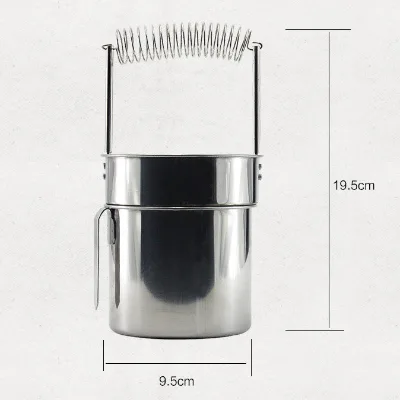Stainless Steel Double-Layer Oil Painting Brush Washer Filter Portable Clip-On Holder with Spring Design Model X029 19.5x9.5cm