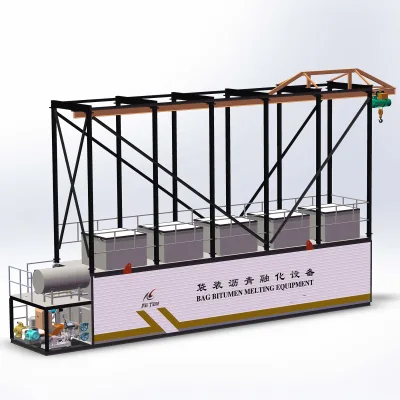Steel Plate 5 Feeding Ports With Self Heating Bitumen Melting Equipment