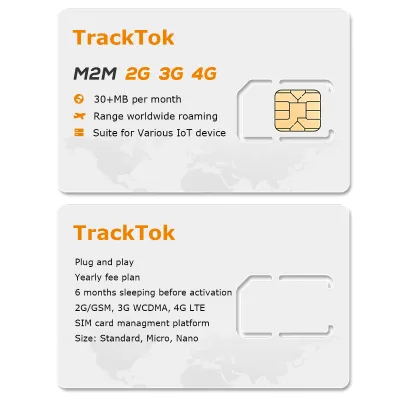 Gps tracker SIM Card International 4G 3G 2G Internet GPRS Date 30MB/Month for One Year Plan Rechargeable Global Roaming